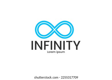 Vector flat infinity loop logo. modern, minimal, simple looking logo