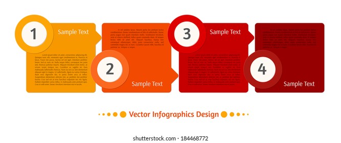 Vector flat infographics design background