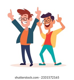 Vector flat international friendship day celebration with friends illustration 