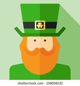 Vector flat irish man. Saint Patrick day. Eps10