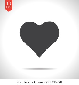 Vector flat isolate game heart icon. Eps10