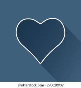 Vector flat isolate game heart icon. Eps10