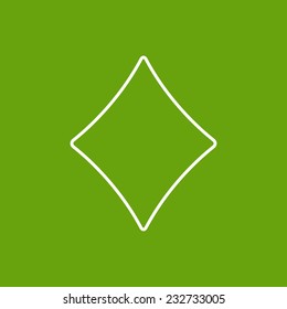 Vector flat isolate game rhombus icon. Eps10