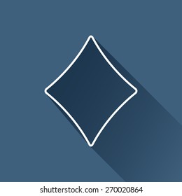 Vector flat isolate game rhombus icon. Eps10