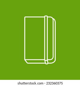 Vector flat isolate notebook icon outline. Eps10