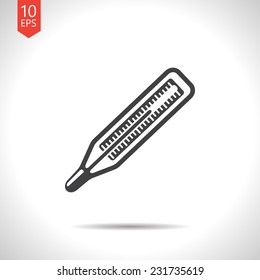 Vector flat isolate small thermometer icon. Eps10