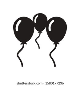 Vector flat isolate three balloons flat icon. Eps10