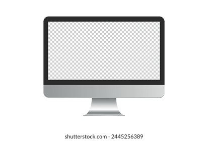 Vector flat isolated desktop pc