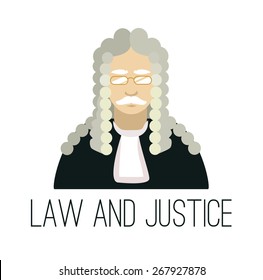 Vector flat judge illustration