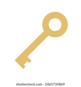Vector flat key isolated on white background