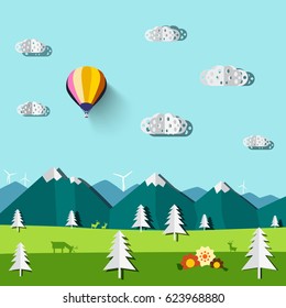 Vector Flat Landscape