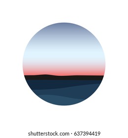 Vector flat landscape icon