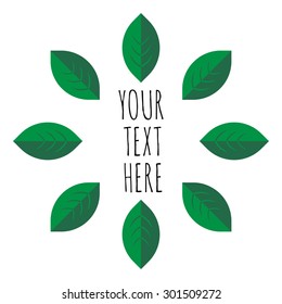 Vector flat leaves frame