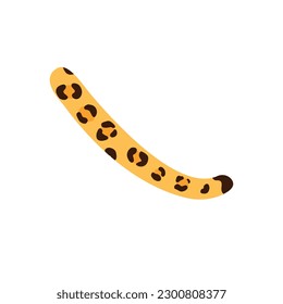 Vector flat leopard cheetah tail isolated on white background