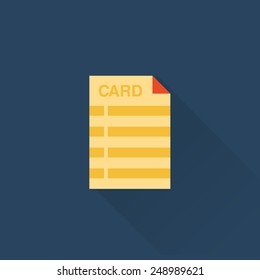 vector flat library card icon