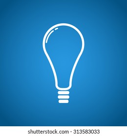 Vector flat Lightbulb Icon. Flat design style eps 10