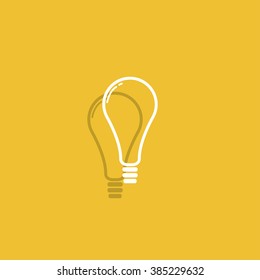 Vector flat Lightbulb Icon. Flat design style eps 10