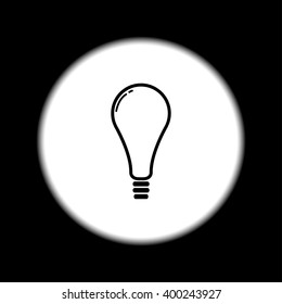 Vector flat Lightbulb Icon. Flat design style eps 10