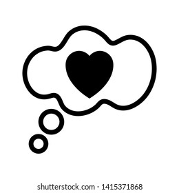 Vector flat like icon with heart for design
