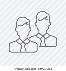 Vector flat line businessmen icon
