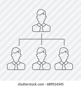 Vector flat line businessmen icon