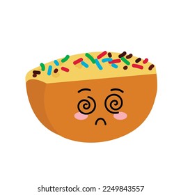 Vector flat line cartoon kawaii character illustration icon. cartoon character with various types of business emoticons. Vector illustration