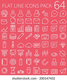 Vector Flat line icons