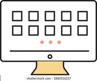  Vector Flat Line Icons Technology