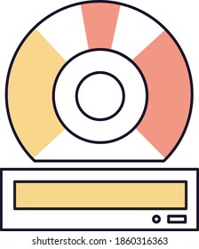  Tecnología de iconos de línea plana vectorial