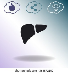 Vector flat liver icon