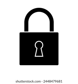 Vector flat lock isolated on white background