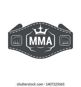 Vector flat logo. Belt for the winner in the MMA championship. svg