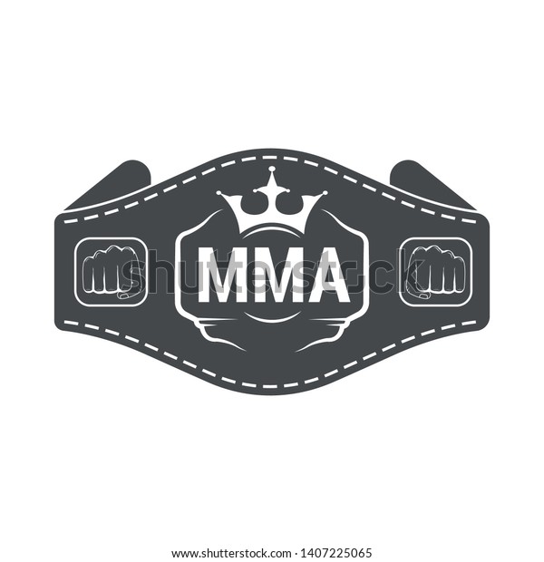 Vector flat logo. Belt for the winner in\
the MMA championship.