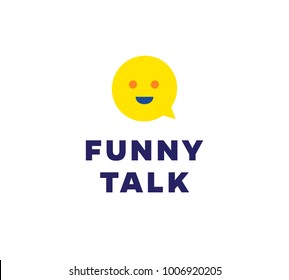 Vector flat logo Funny Talk