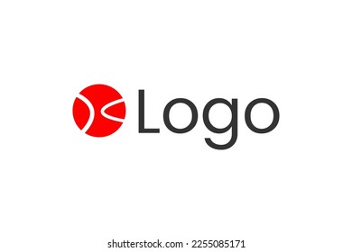 Vector flat logo with logomark for company or any brand. Modern minimal, luxury, stylish looking logo