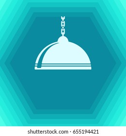 Vector flat luster icon on hexagonal background 