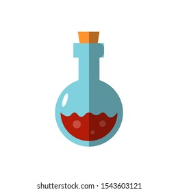 Vector flat magic bottle illustration. 