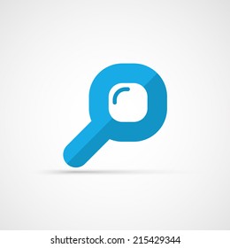 Vector flat magnifying glass icon.