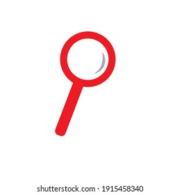 Vector flat magnifying glass or magnifying glass logo