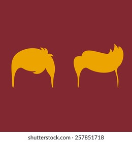Vector flat male Hairstyles.