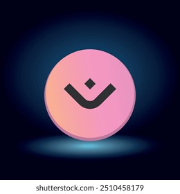 Símbolo de símbolo de símbolo de OM MANTRA plano de vetor no plano de fundo azul