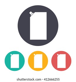 Vector flat mayonnaise plastic package icon with set of 3 colors 