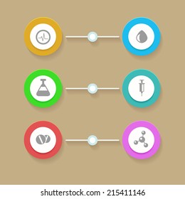 Vector flat medicine infographic with different icons and elements