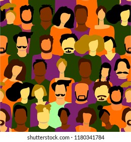 Vector flat men and women pattern