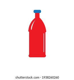 logotipo de botella plana o minimalista vectorial o icono
