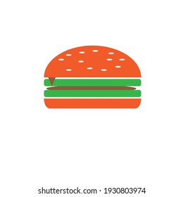 vector flat or minimalist burger logo or clipart or icon