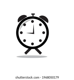 vector flat or minimalist clock logo or clipart or icon or minimalist clock illustration