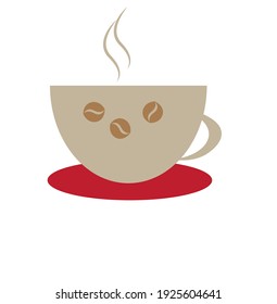 vector flat or minimalist coffee logo or clipart or icon