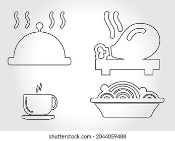 vector flat minimalist food icon design for your business