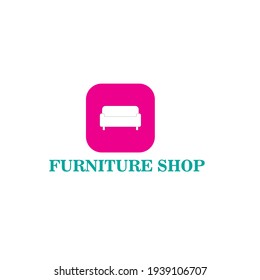 vector flat minimalist furniture logo or icon or clipart
